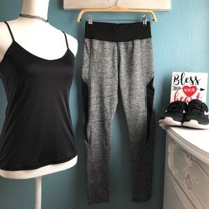 Black And Gray Mesh Workout Leggings Size S/M